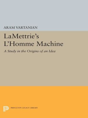 cover image of LaMettrie's L'Homme Machine